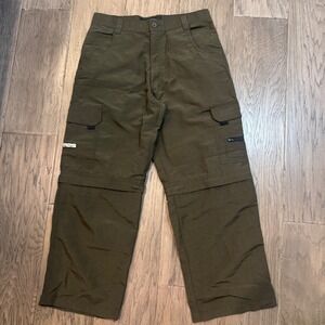 Lee‎ Pipes High Performance Mens Convertible Cargo Pants Size 29 Nylon Green